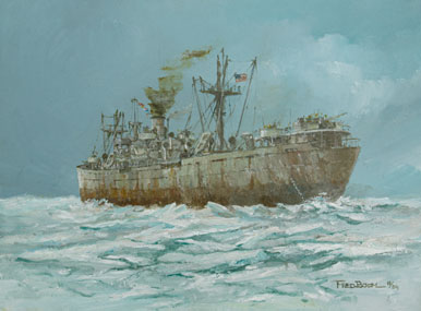 Schilderij Liberty WO2 in het ijs